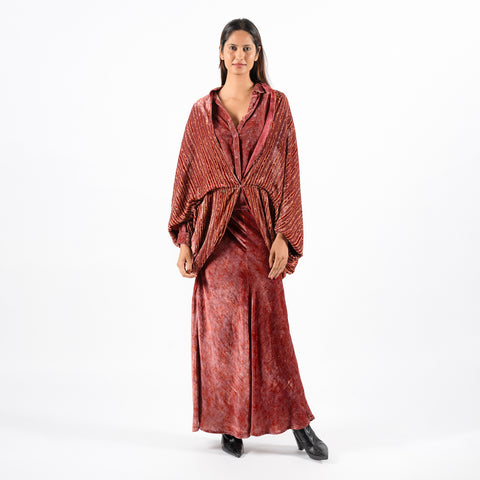 Amalfi red linear shrug