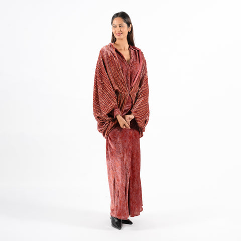 Amalfi red linear shrug