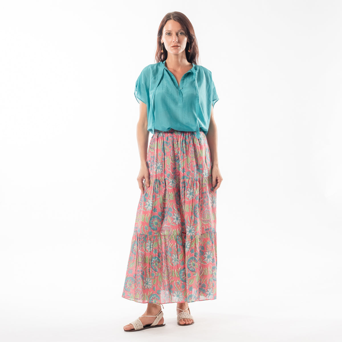 Reverie pink bloom skirt