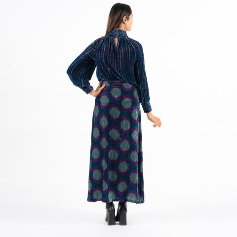 Clarion blue linear top