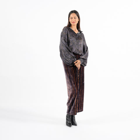 Seraphine grey blur blouse