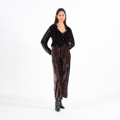 Jade Brown linear trousers