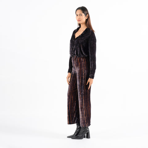 Jade Brown linear trousers
