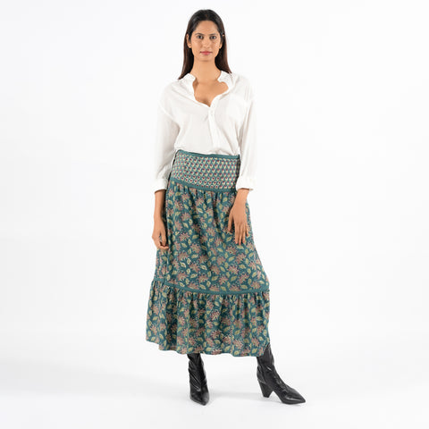 Mira green queen skirt