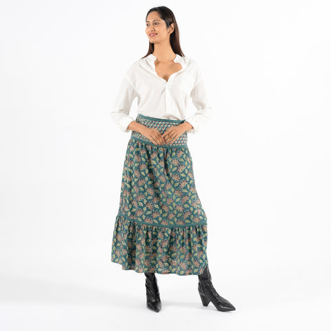 Mira green queen skirt