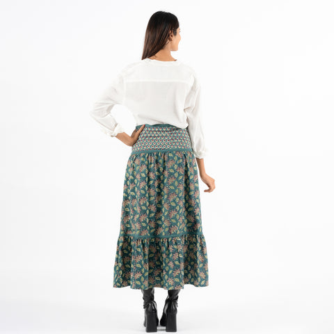 Mira green queen skirt