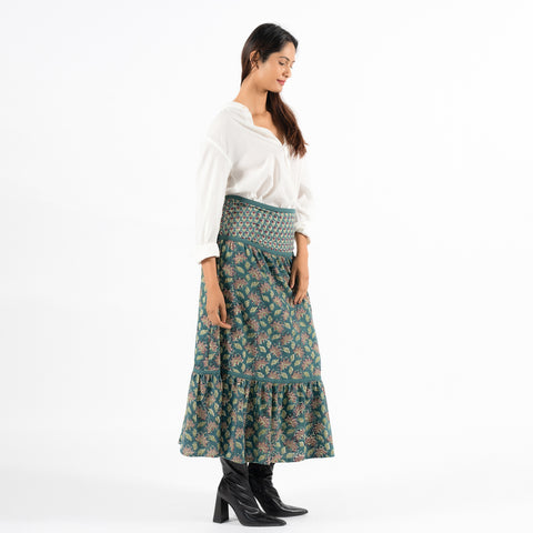 Mira green queen skirt