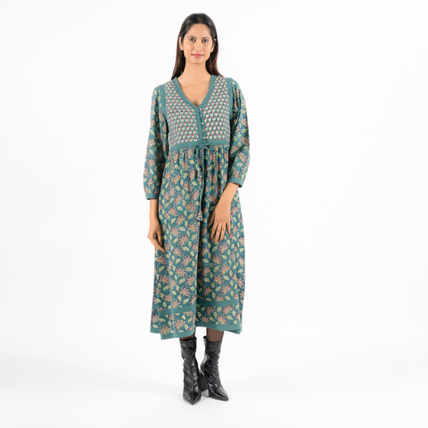 Manuar green queen dress