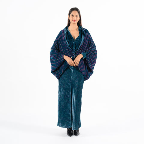 Amalfi blue linear shrug