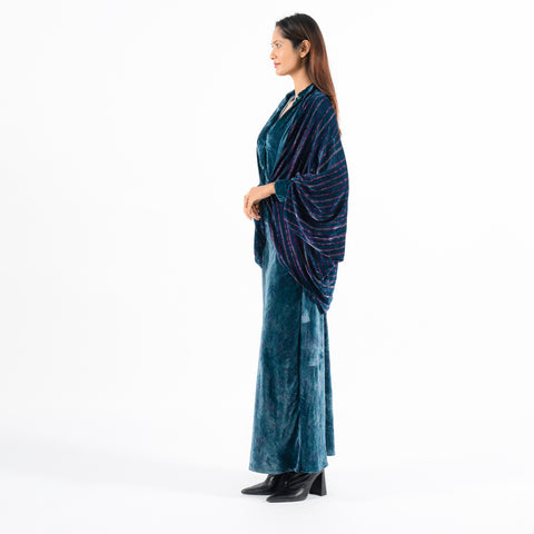 Amalfi blue linear shrug