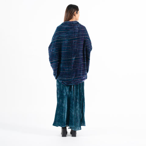 Amalfi blue linear shrug