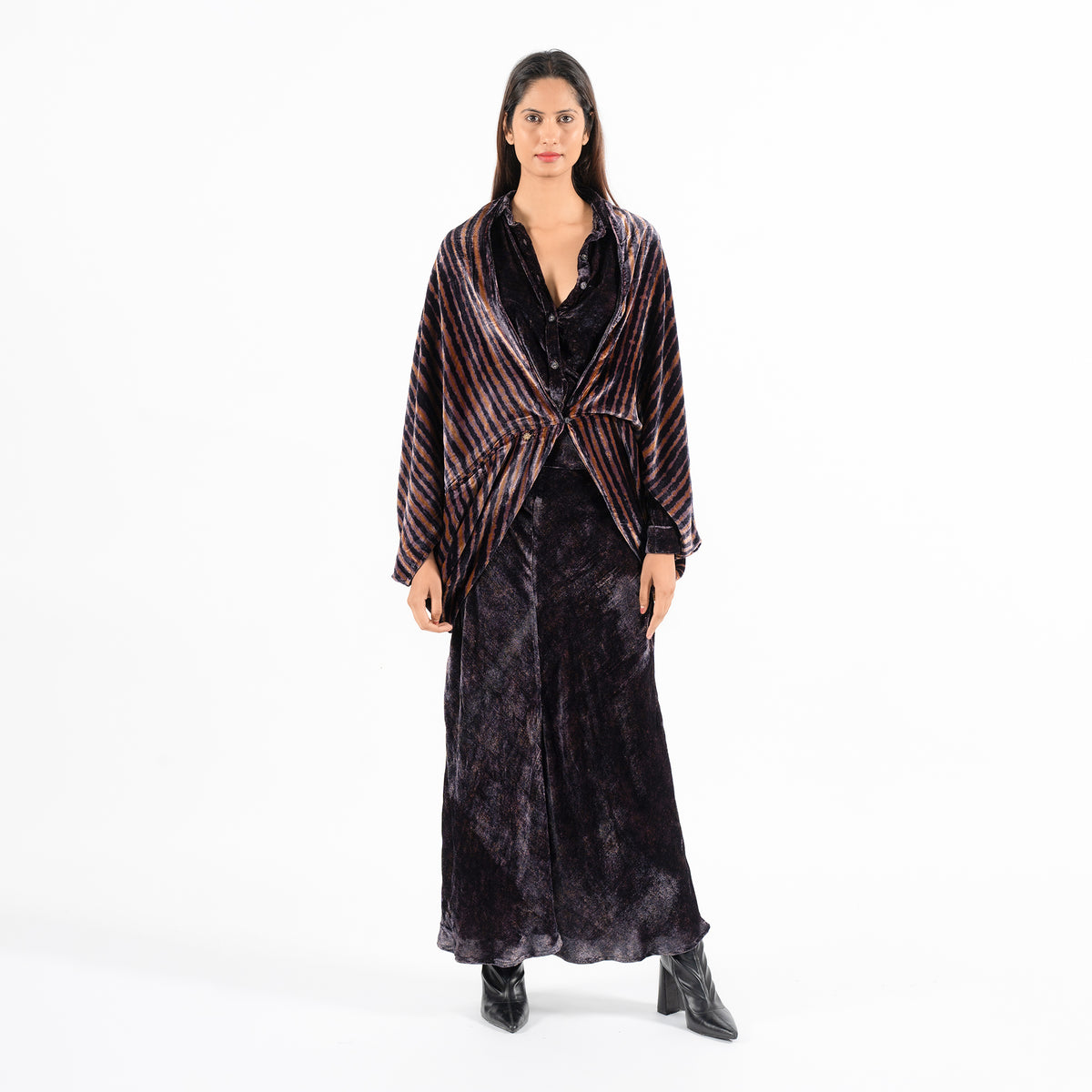Amalfi Brown linear shrug