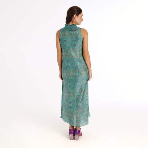 Delora blue devon flower Dress