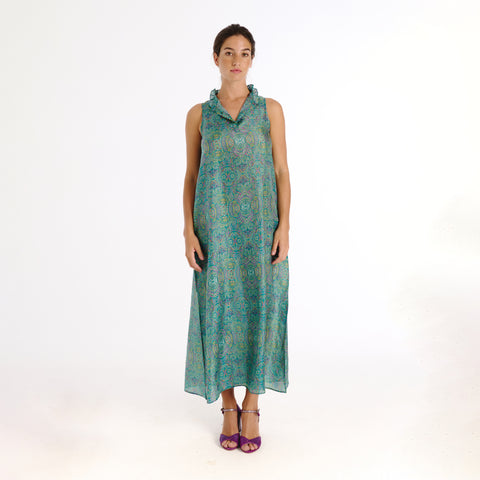 Delora blue devon flower Dress