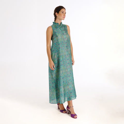 Delora blue devon flower Dress