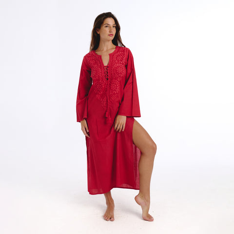Electra red lucknow kurta