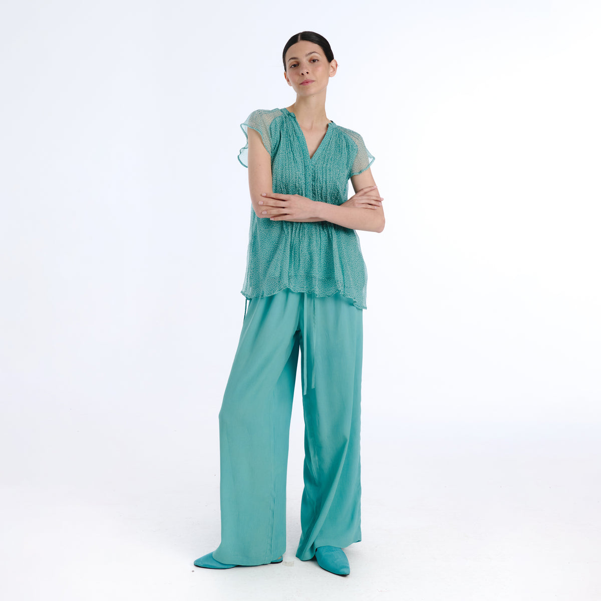Belira blue plains trouser