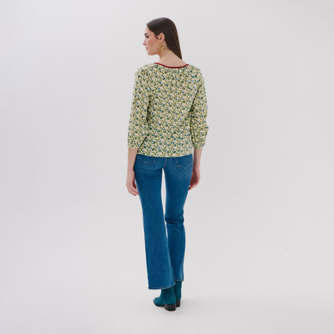 Siya blue garden blouse