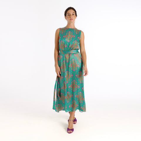 Gia blue blanche flower Dress