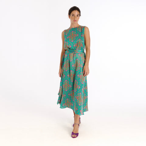 Gia blue blanche flower Dress