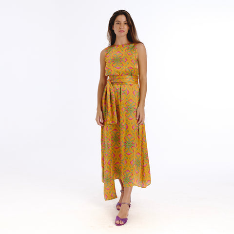 Gia yellow blanche flower Dress