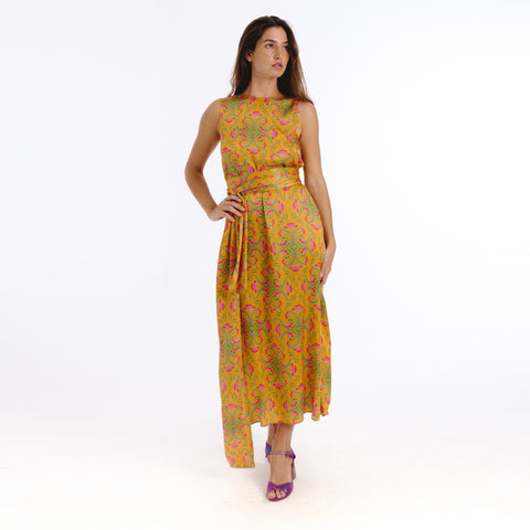 Gia yellow blanche flower Dress