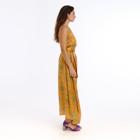 Gia yellow blanche flower Dress
