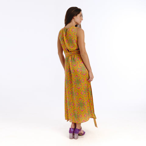 Gia yellow blanche flower Dress