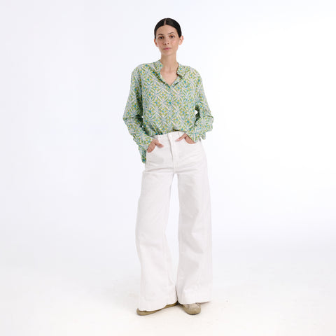 Girlfriend blue trebol blouse