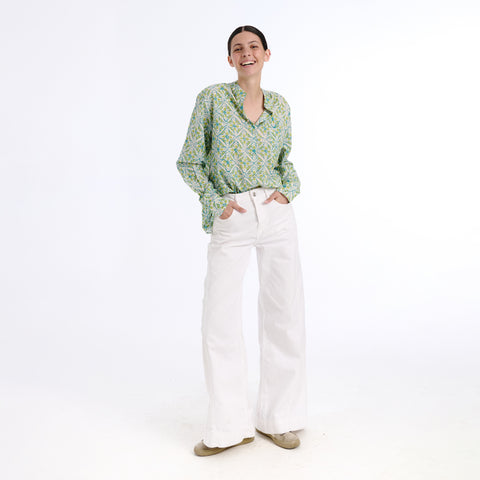 Girlfriend blue trebol blouse
