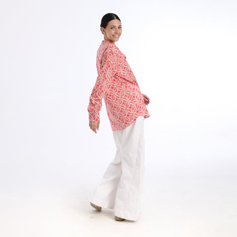 Girlfriend pink trebol blouse