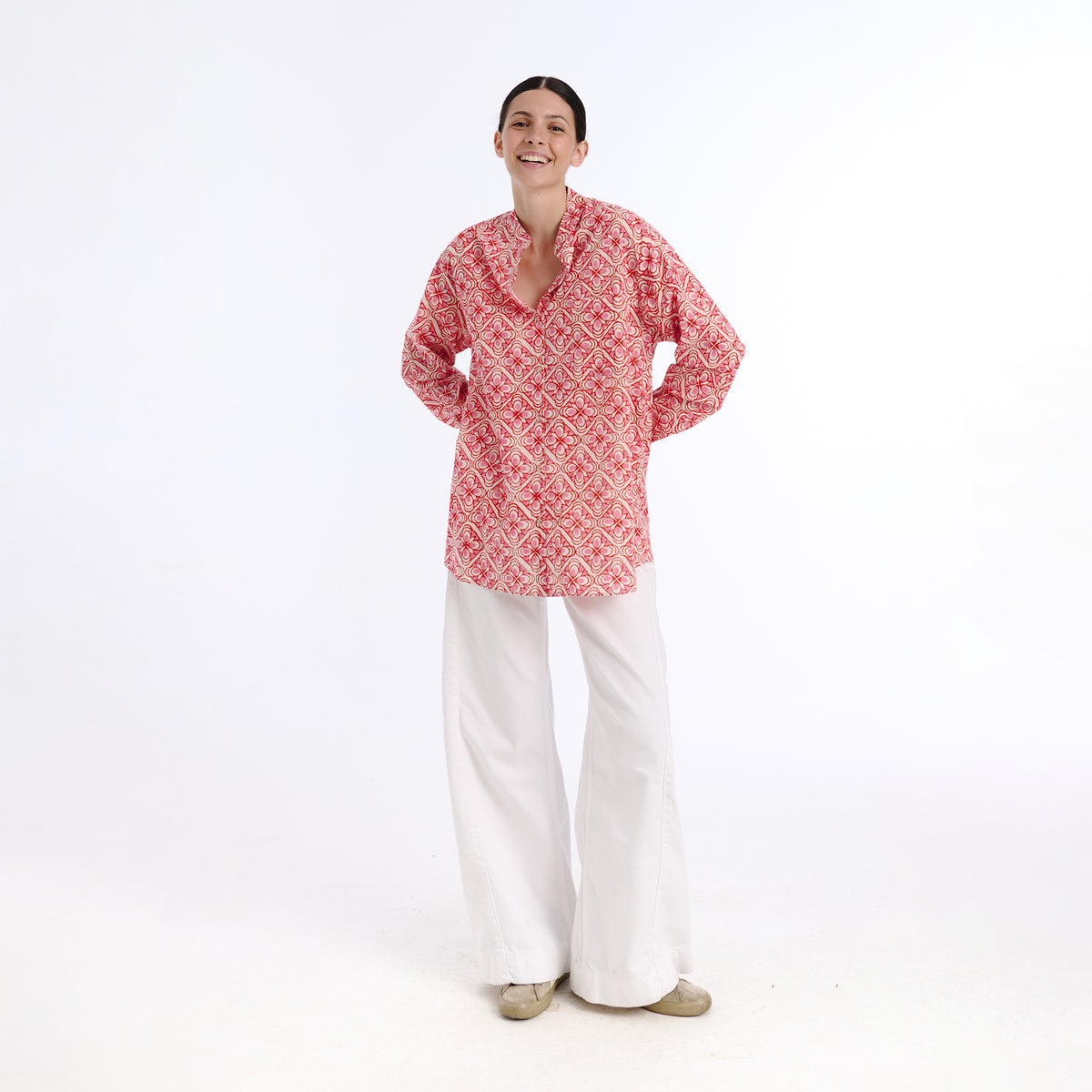 Girlfriend pink trebol blouse