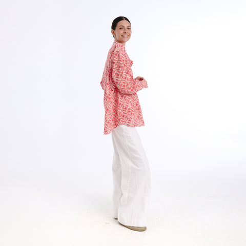 Girlfriend pink trebol blouse