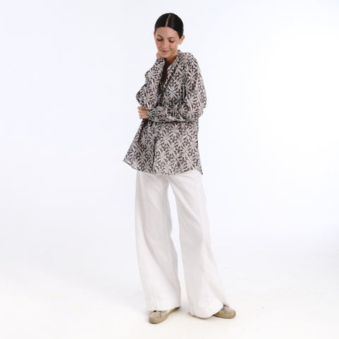 Girlfriend brown trebol blouse