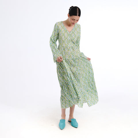 Isara blue trebol dress