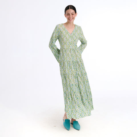 Isara blue trebol dress