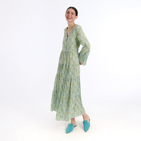 Isara blue trebol dress