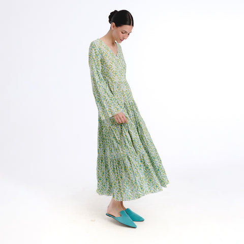 Isara blue trebol dress