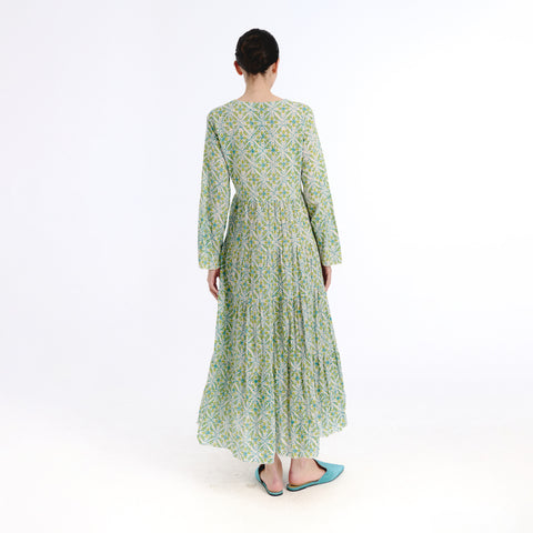 Isara blue trebol dress