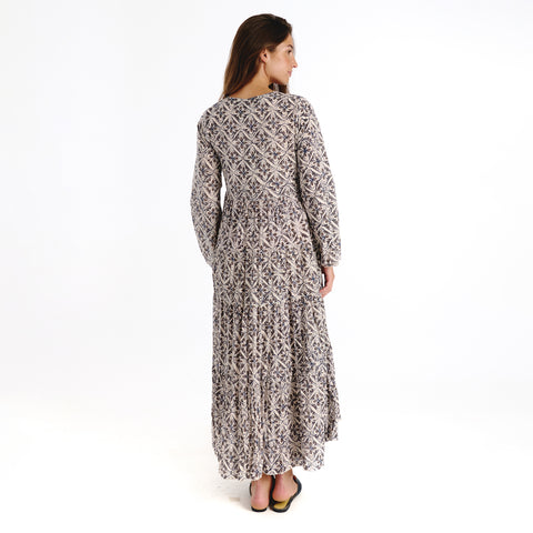 Isara brown trebol dress