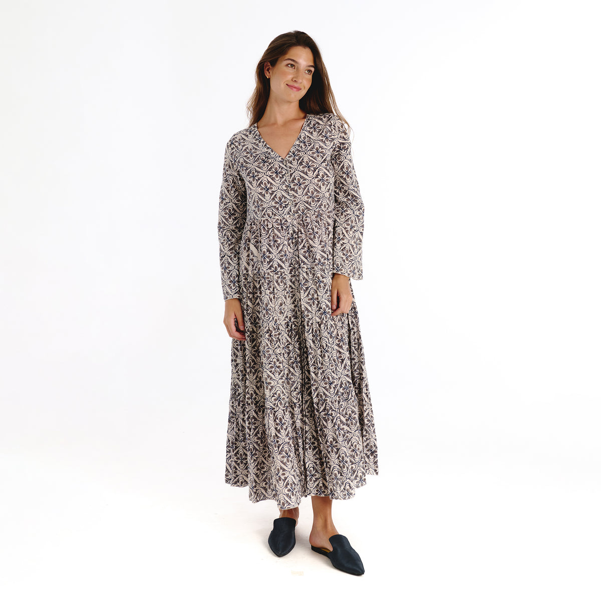 Isara brown trebol dress