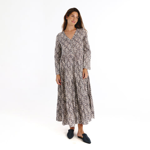 Isara brown trebol dress