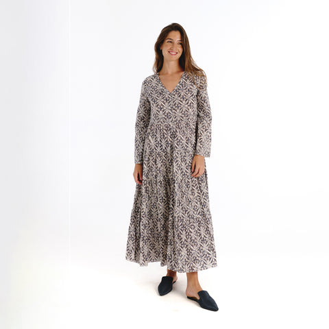 Isara brown trebol dress