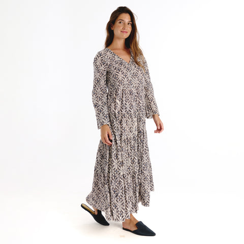 Isara brown trebol dress