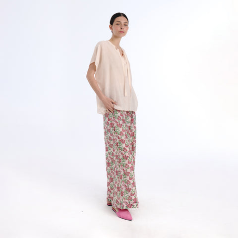 Ivy white plains silk blouse