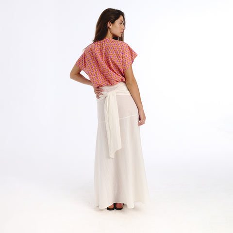 Ivy orange mirza blouse