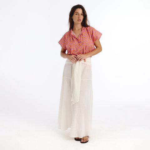 Sora white plains skirt