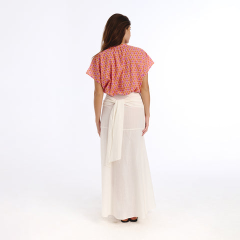 Sora white plains skirt