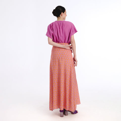 Sora orange mirza skirt