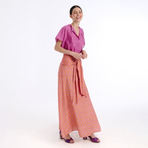 Ivy pink plains blouse